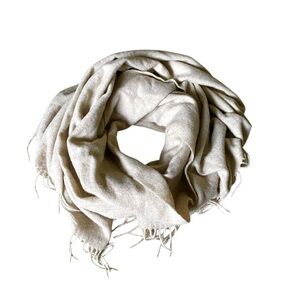 Aritzia Wilfred Wool Blanket Scarf Beige